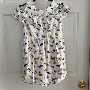 Girls 14/16 butterfly cold shoulder dress